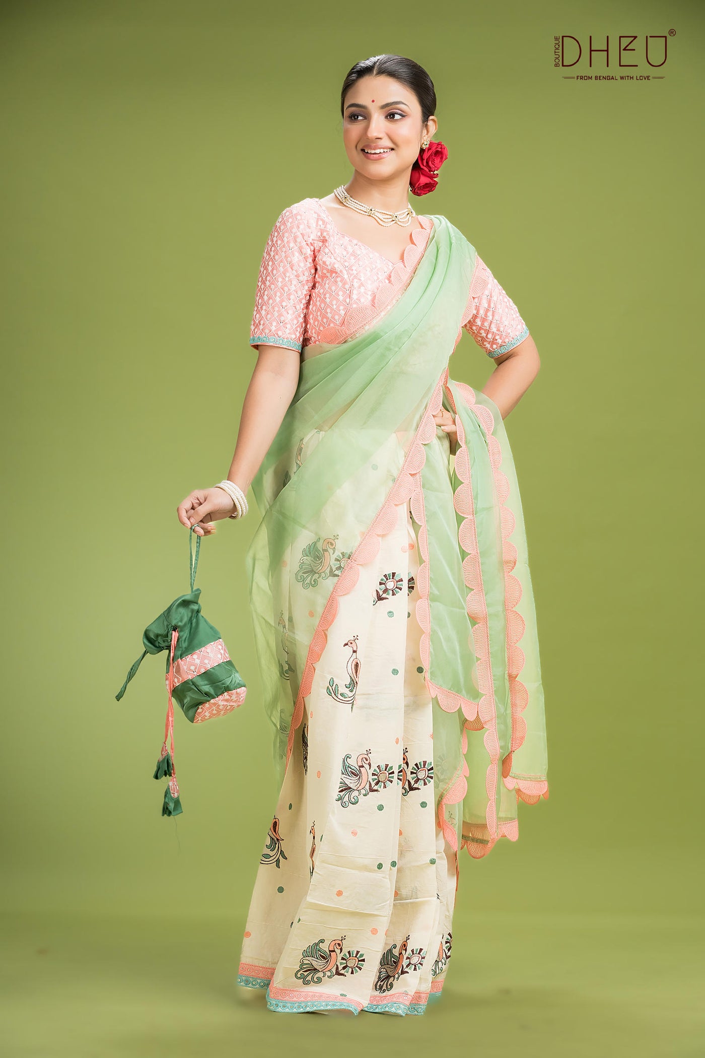 Exclusive Designer Mekhela Couple Set
