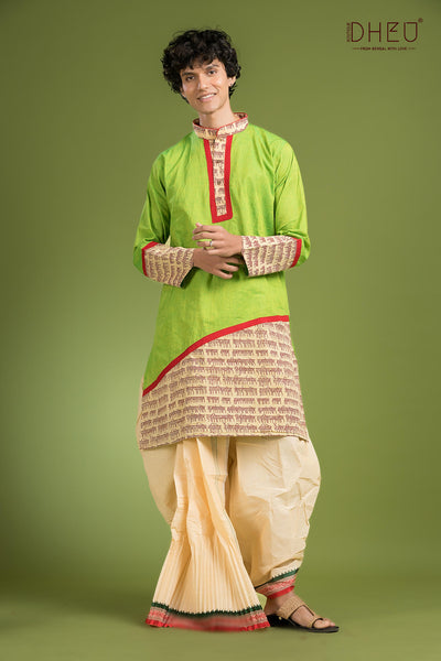 Exclusive Designer Kurta Dhoti(Optional) Set