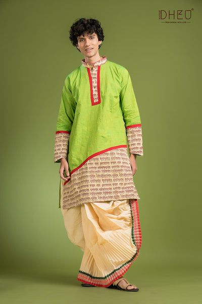 Exclusive Designer Kurta Dhoti(Optional) Set