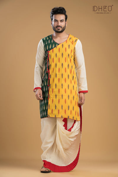Exclusive Designer Kurta-Dhoti(Optional) Set