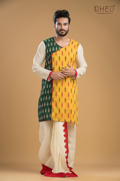 Exclusive Designer Kurta-Dhoti(Optional) Set