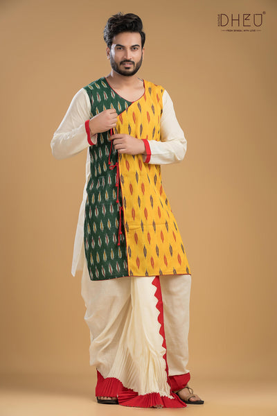 Exclusive Designer Kurta-Dhoti(Optional) Set