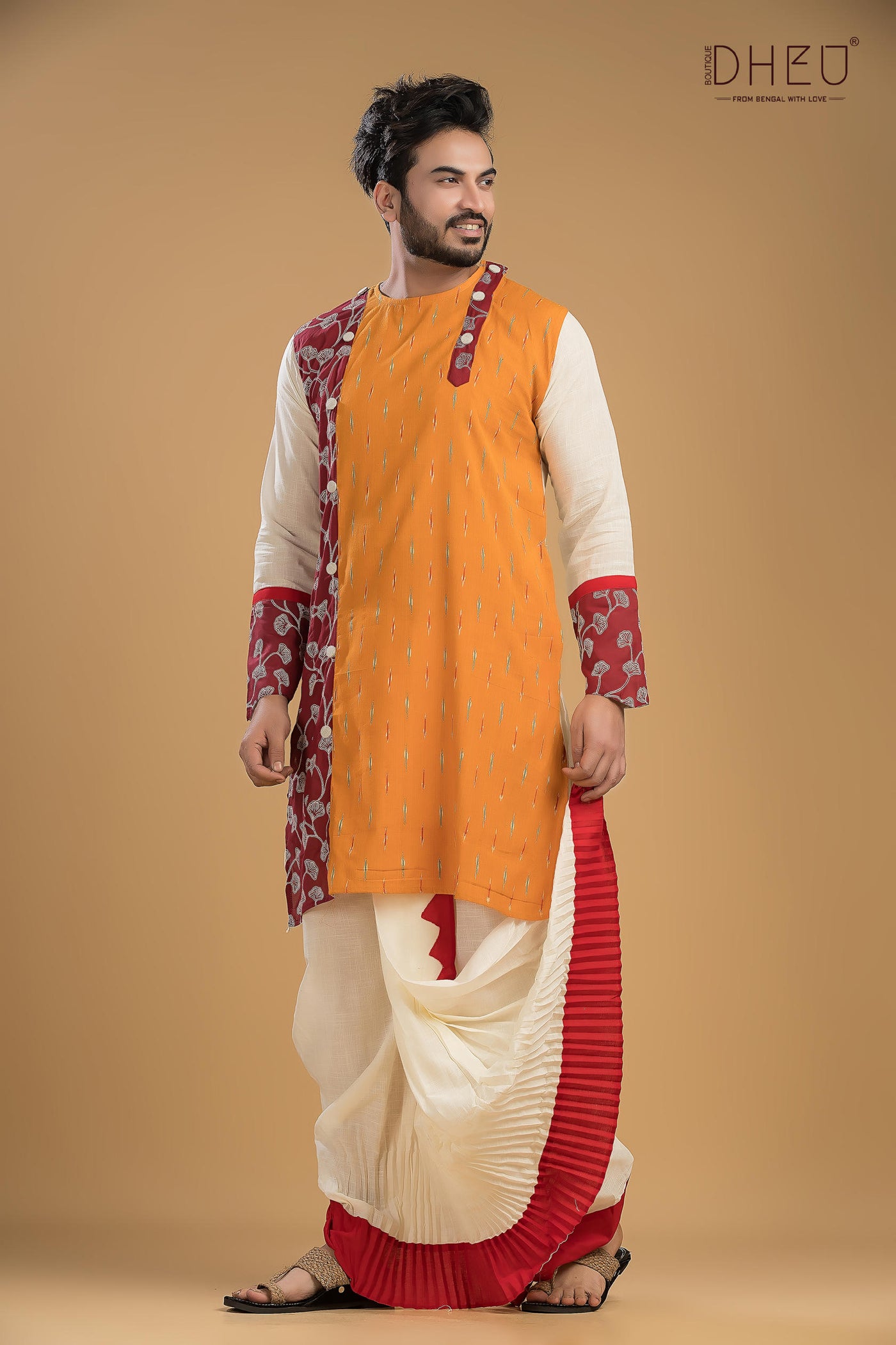 Tune in For Love-Saree-Kurta-Dhoti(Optional)Couple Set