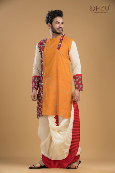 Tune in For Love-Saree-Kurta-Dhoti(Optional)Couple Set