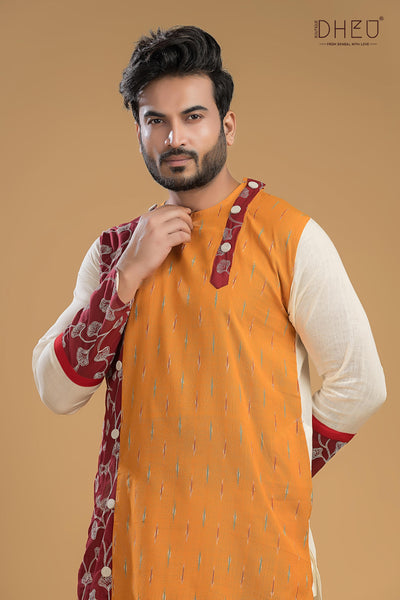 Tune in For Love-Saree-Kurta-Dhoti(Optional)Couple Set