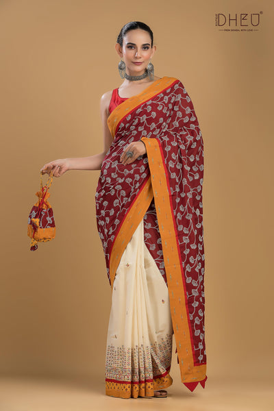 Tune in For Love-Saree-Kurta-Dhoti(Optional)Couple Set