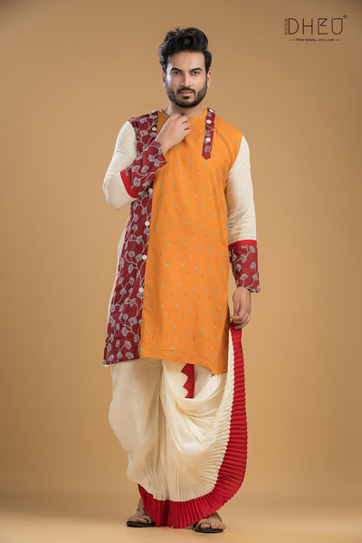Exclusive Designer Kurta Dhoti(Optional) Set
