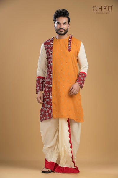 Exclusive Designer Kurta Dhoti(Optional) Set