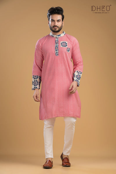 Exclusive Printed Cotton Men's Kurta