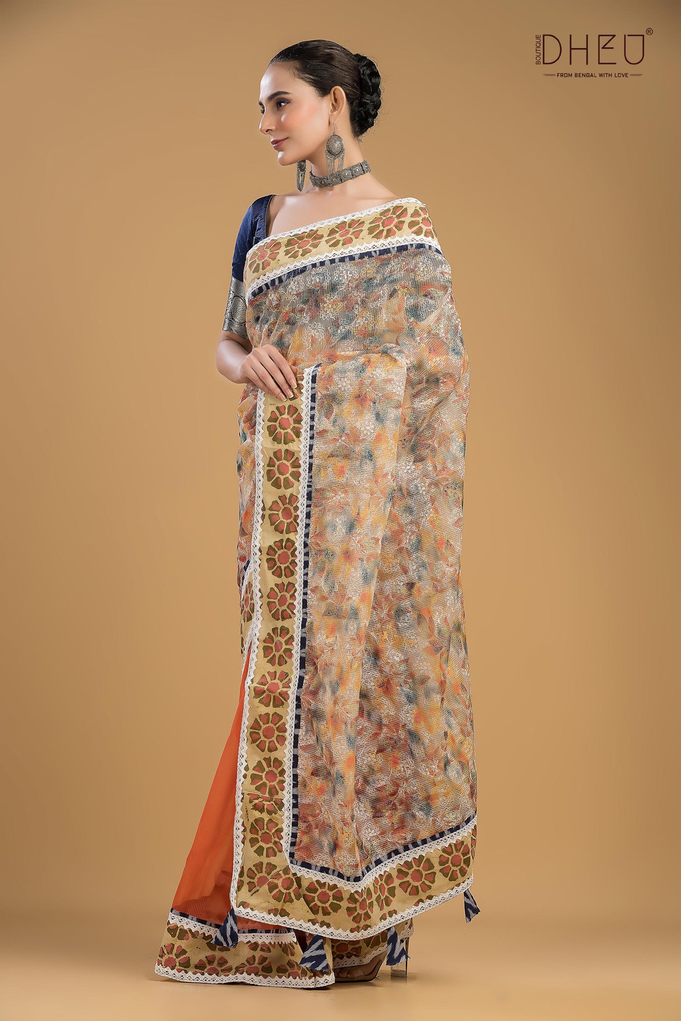 Designer Saree & Kurta Couple Set