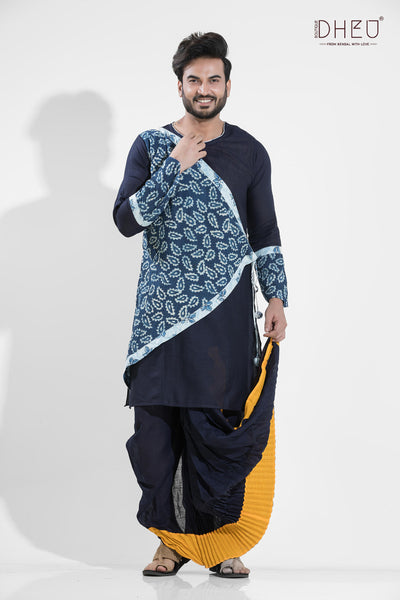 Exclusive Designer Kurta-Dhoti(Optional) Set