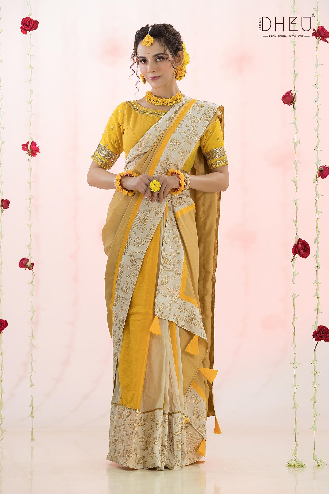 Yellow Vibes- Exclusive Mekhela & Kurta Couple Set