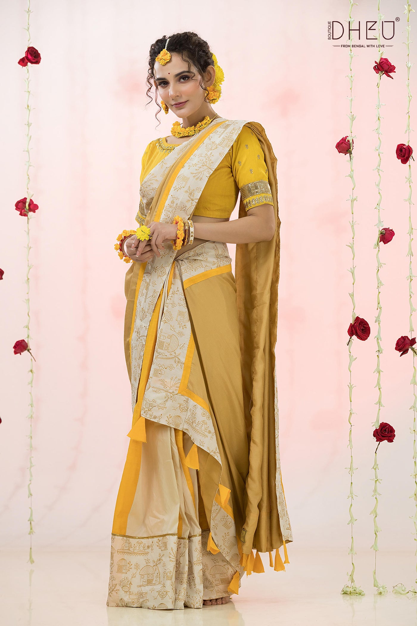 Yellow Vibes- Exclusive Mekhela & Kurta Couple Set