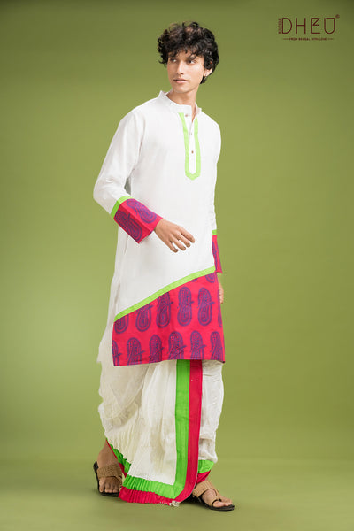 Exclusive Designer Kurta Dhoti(Optional) Set