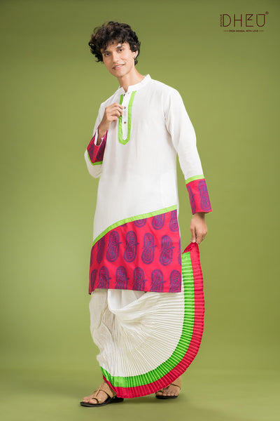 Exclusive Designer Kurta Dhoti(Optional) Set