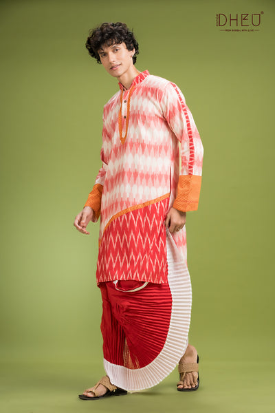 Dheu Exclusive Mekhela & Kurta Couple Set