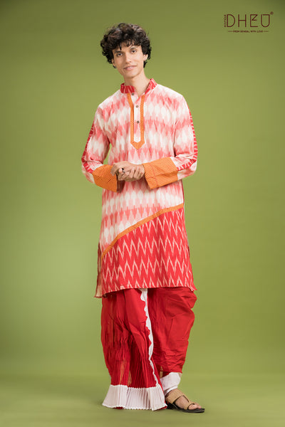Dheu Exclusive Mekhela & Kurta Couple Set