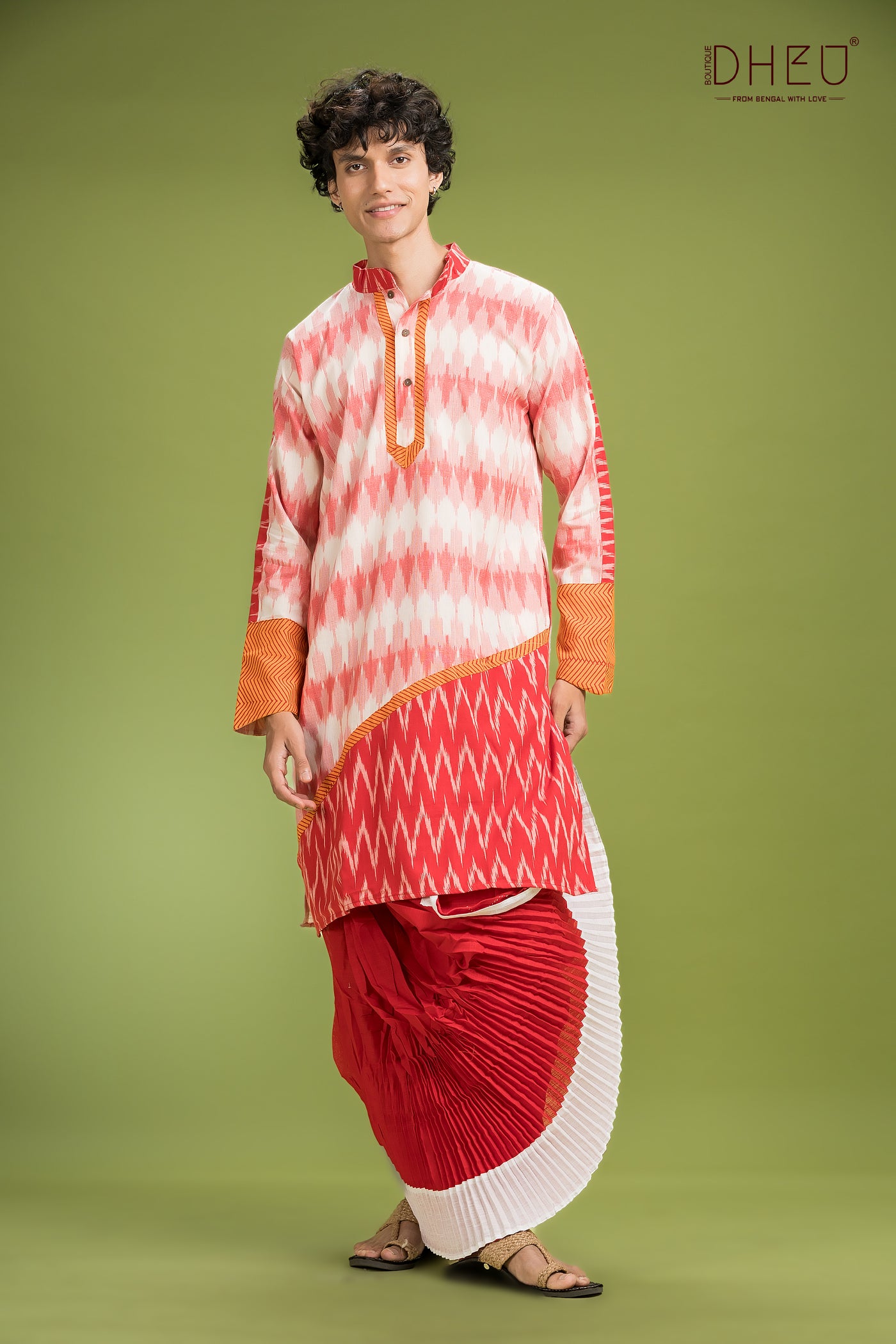Dheu Exclusive Mekhela & Kurta Couple Set
