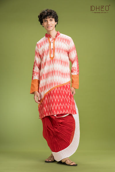 Dheu Exclusive Mekhela & Kurta Couple Set