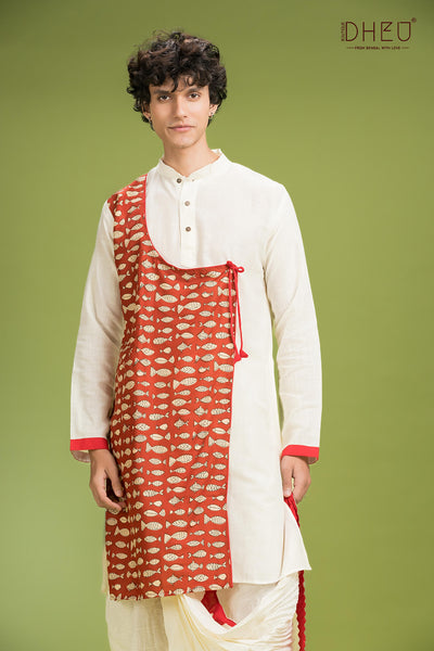 Dheu Signature Saree & Kurta Couple Set
