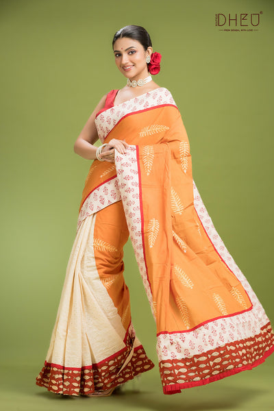 Dheu Signature Cotton Hakoba Saree