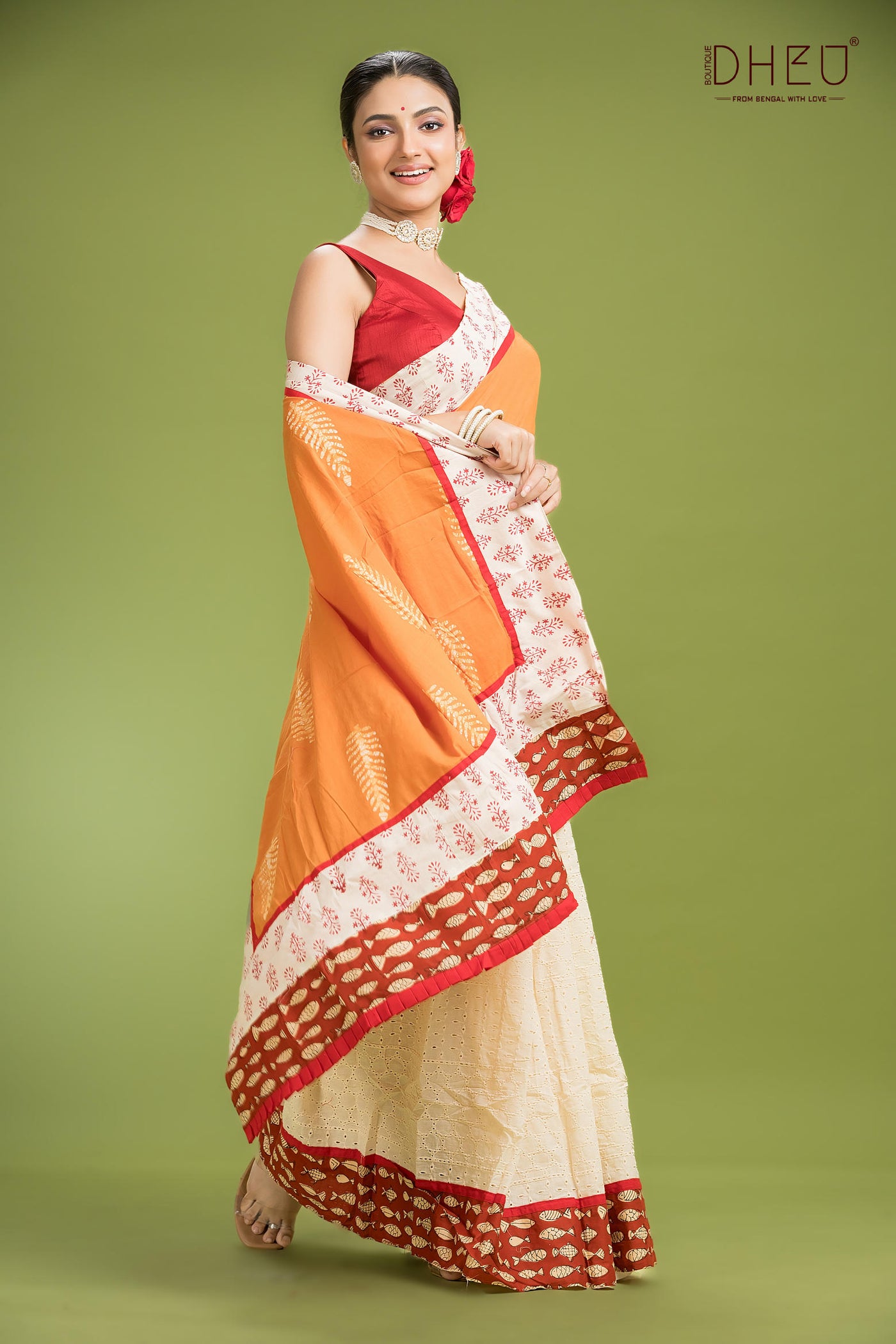Dheu Signature Cotton Hakoba Saree