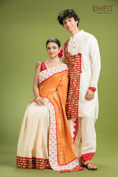 Dheu Signature Saree & Kurta Couple Set