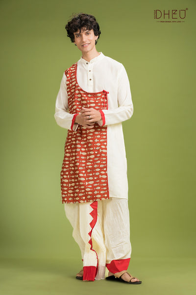 Dheu Signature Saree & Kurta Couple Set