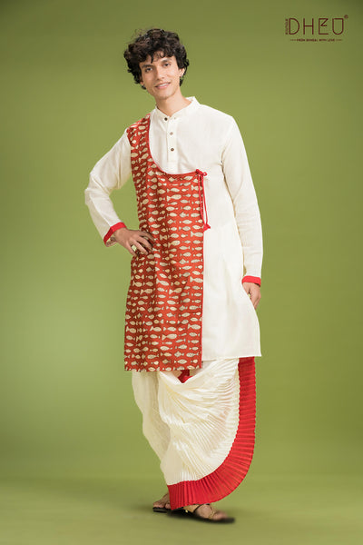Dheu Signature Saree & Kurta Couple Set
