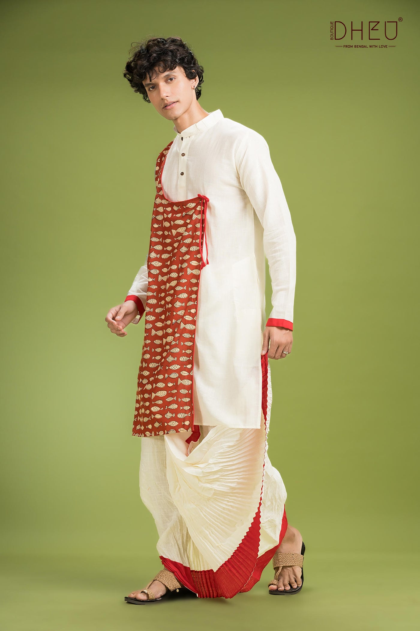 Dheu Exclusive Designer Kurta Dhoti(Optional) Set
