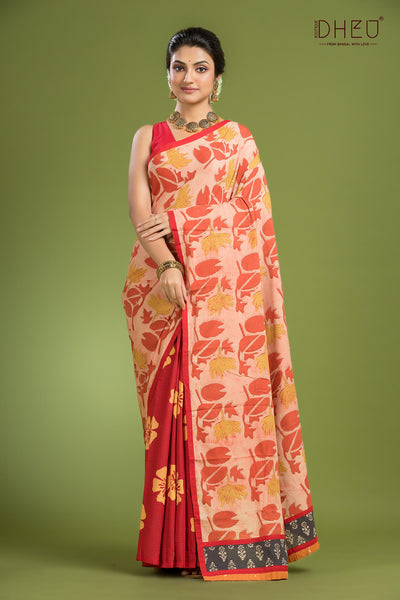 Dheu Signature Cotton Hakoba Saree