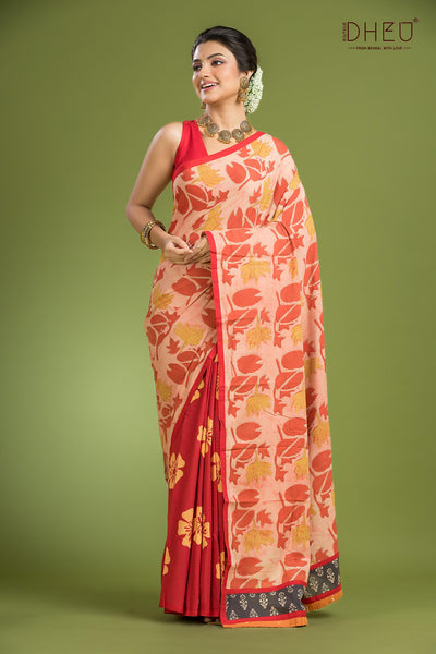 Dheu Signature Cotton Hakoba Saree