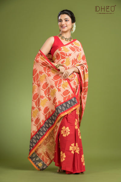 Dheu Signature Cotton Hakoba Saree
