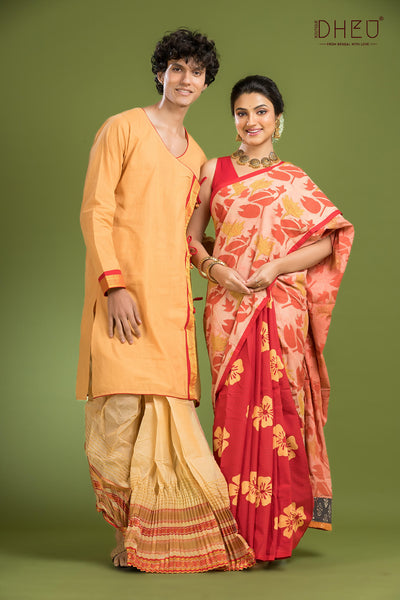 Dheu Signature Saree & Kurta Couple Set