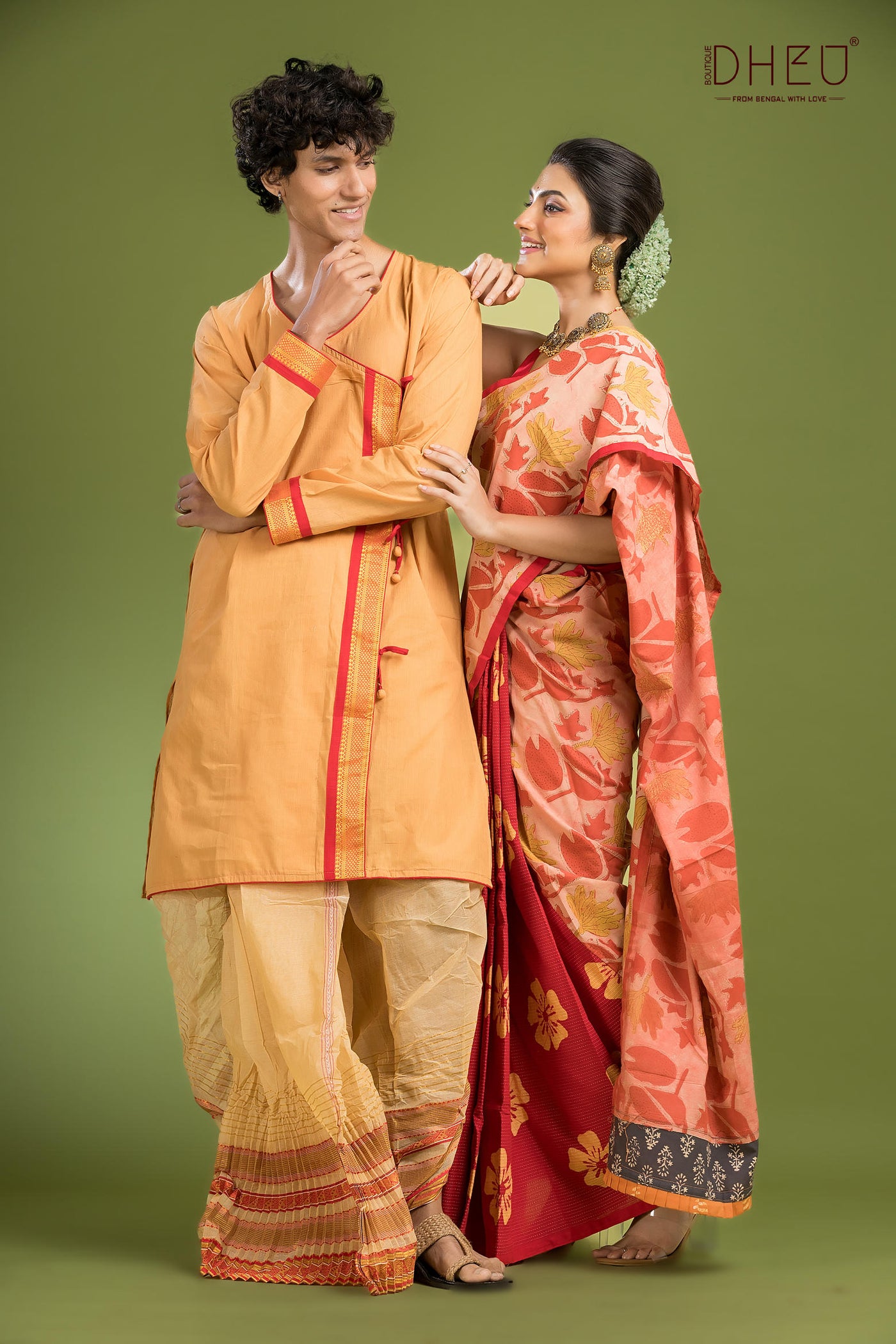 Dheu Signature Saree & Kurta Couple Set
