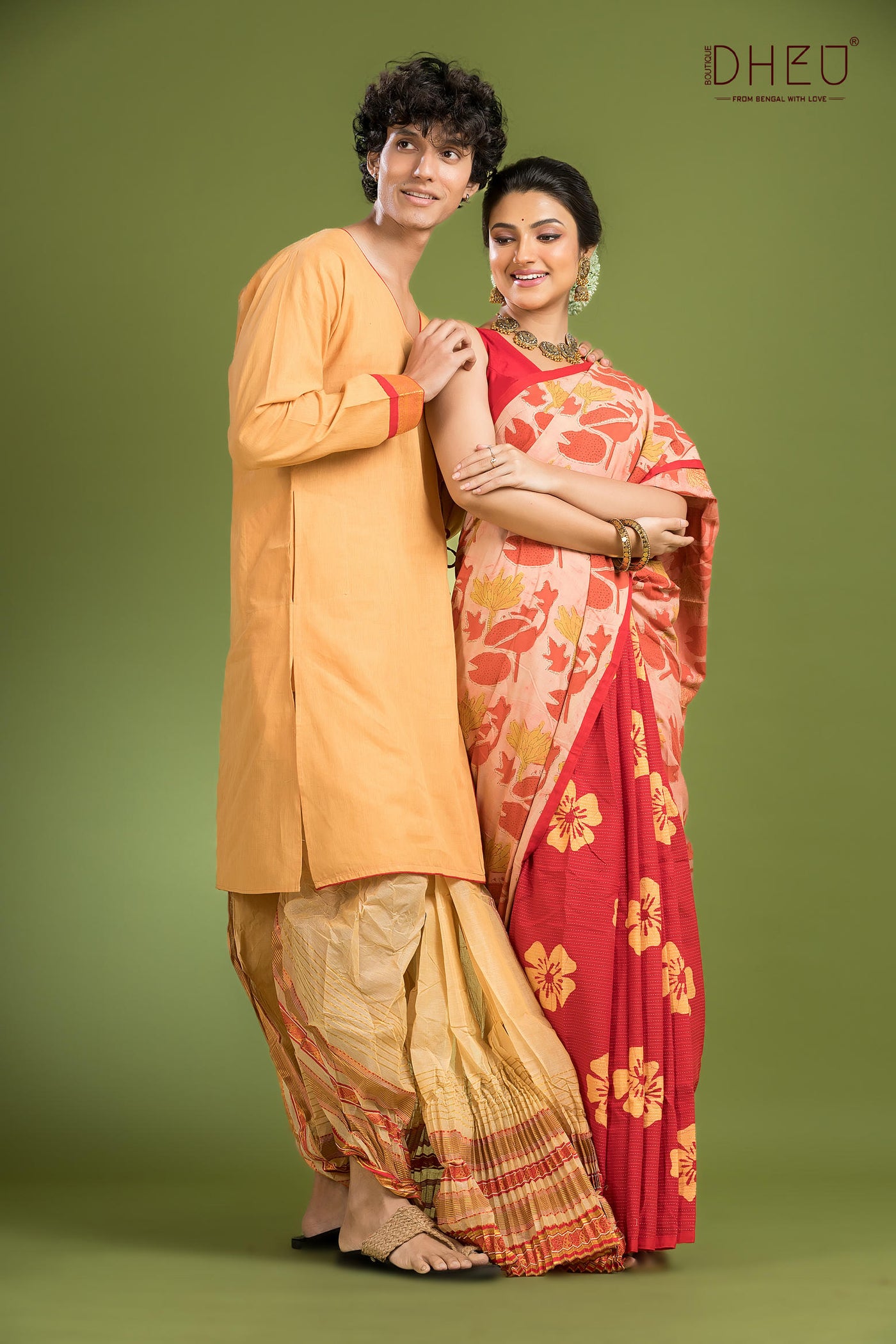 Dheu Signature Saree & Kurta Couple Set