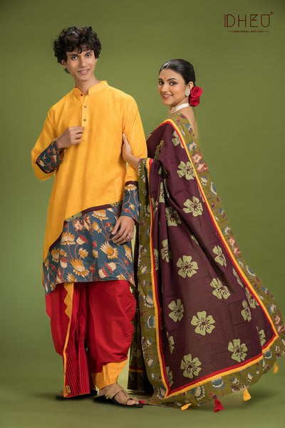 Dheu Signature Saree & Kurta Couple Set