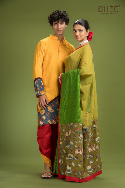 Dheu Signature Saree & Kurta Couple Set