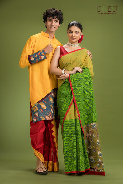 Dheu Signature Saree & Kurta Couple Set