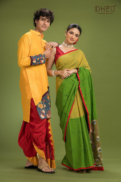 Dheu Signature Saree & Kurta Couple Set