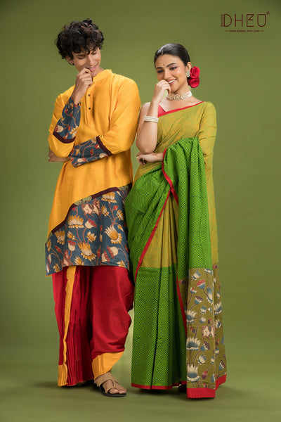 Dheu Signature Saree & Kurta Couple Set