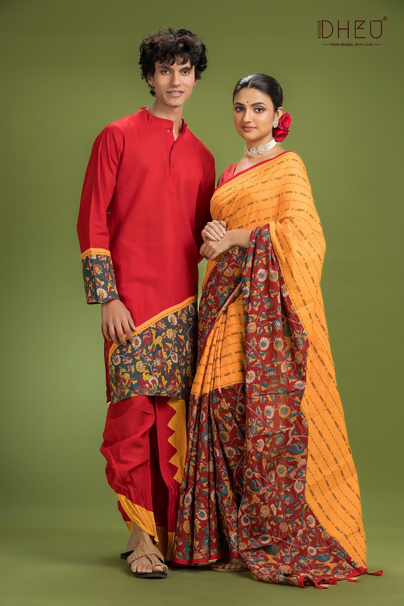 Dheu Signature Saree & Kurta Couple Set