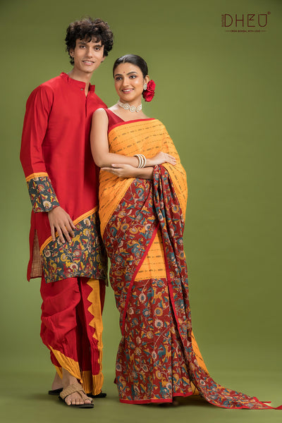 Dheu Signature Saree & Kurta Couple Set