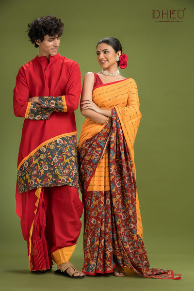 Dheu Signature Saree & Kurta Couple Set