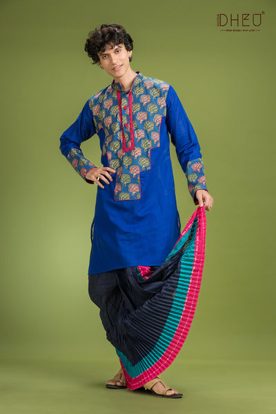 Dheu Exclusive Designer Kurta Dhoti(Optional) Set