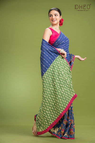 Dheu Signature Cotton Kalamkari Saree