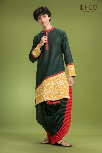 Exclusive Designer Kurta Dhoti(Optional) Set