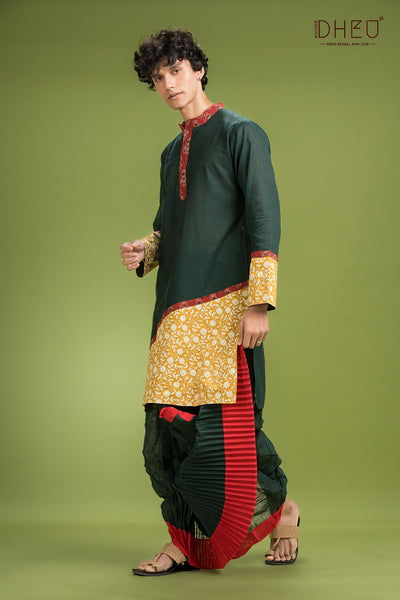 Exclusive Designer Kurta Dhoti(Optional) Set