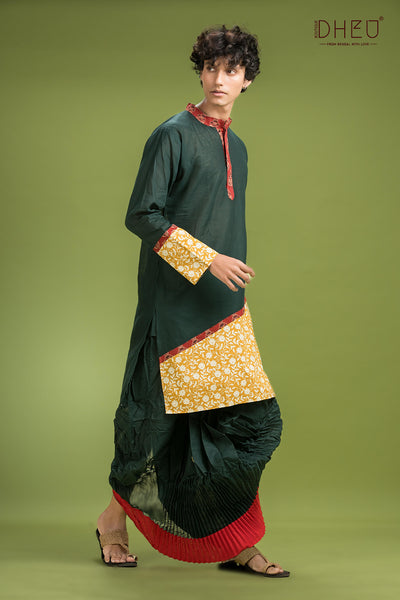 Exclusive Designer Kurta Dhoti(Optional) Set