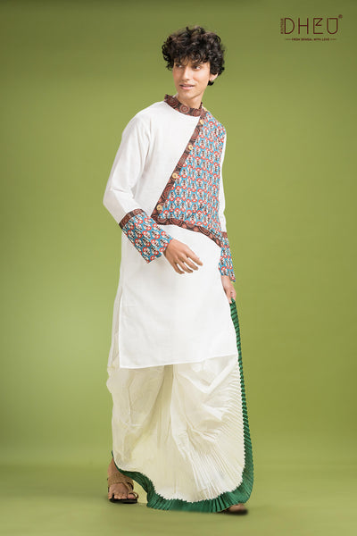 Exclusive Designer Kurta Dhoti(Optional) Set